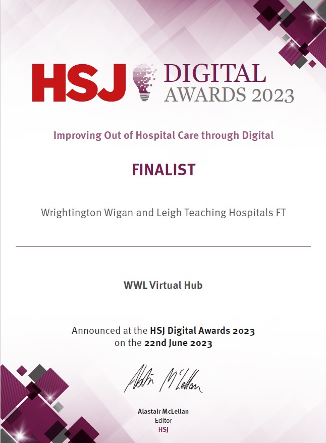 Virtual Hub HSJ Certificate June 2023